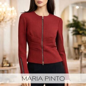 EUC Maria Pinto Miso Zip Jacket Wine